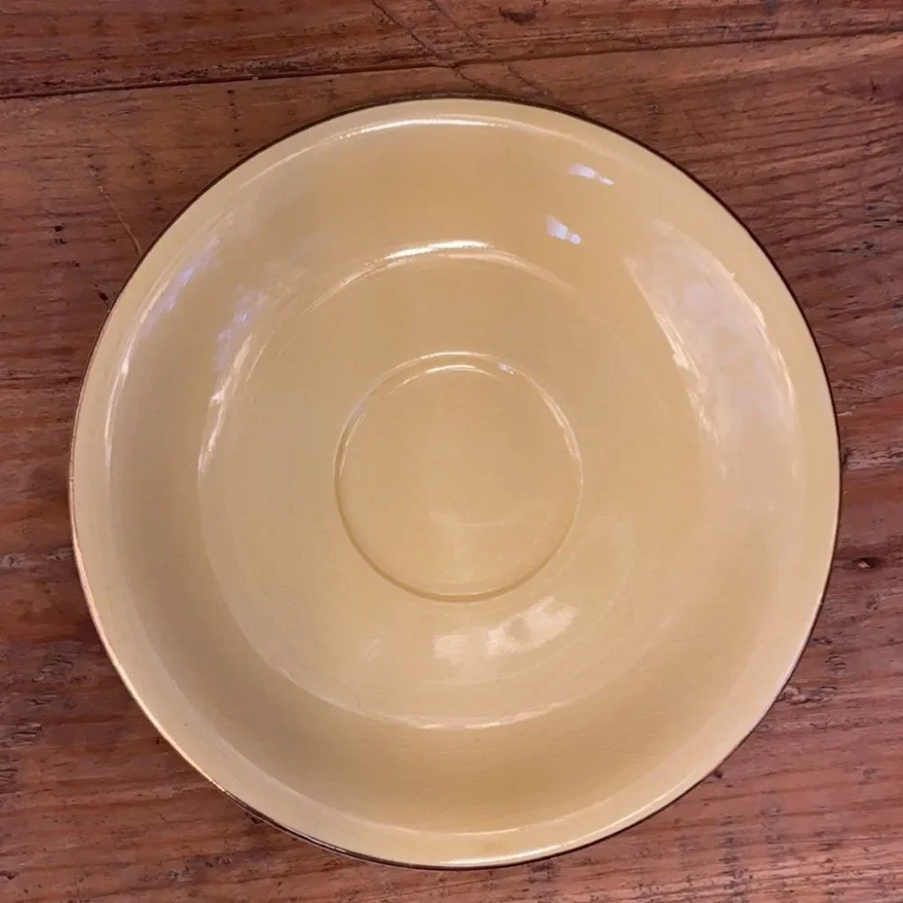 Yellow and Gold Gilt Royal Winston Bone China Tea Cup with flower handle - Picture 7 of 10